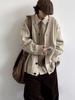 Unisex College Style Striped Knit Sweater for Boys and Girls - Autumn/Winter Long Sleeve Cardigan