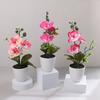 Artificial Butterfly Orchid Bonsai Silk Flower Potted Fake Plants For Home Garden Decoration Office Room Table Ornaments Wedding