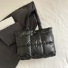 New Large-capacity Tote Bag for Women Fashi Solid Color Quilted Tote Bag Lightweight Puffer Waterproof Shoulder Bags Female