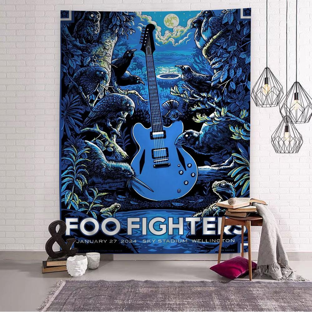 Foo Fighters Band Tapestry Art Printing Japanese Wall Tapestry Anime Wall Hanging Home Decor