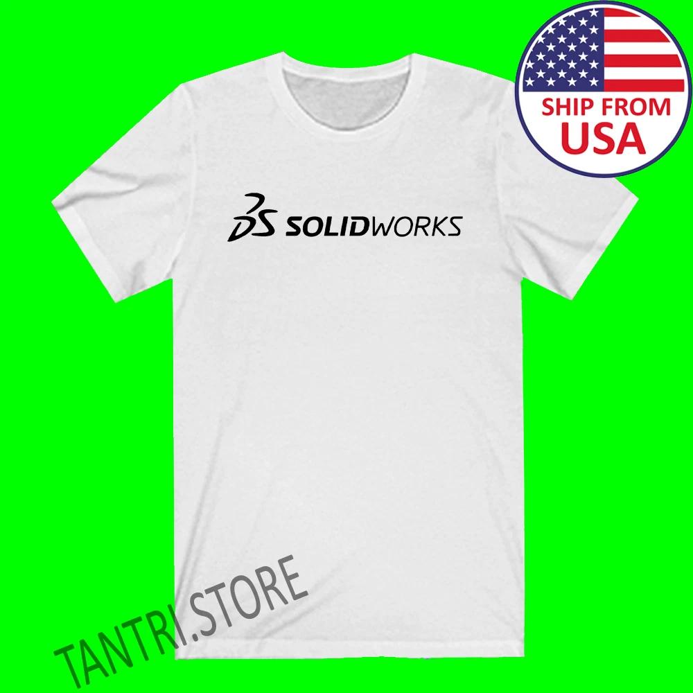 Solidworks Solid Works Men s White Size S to 3XL XL
