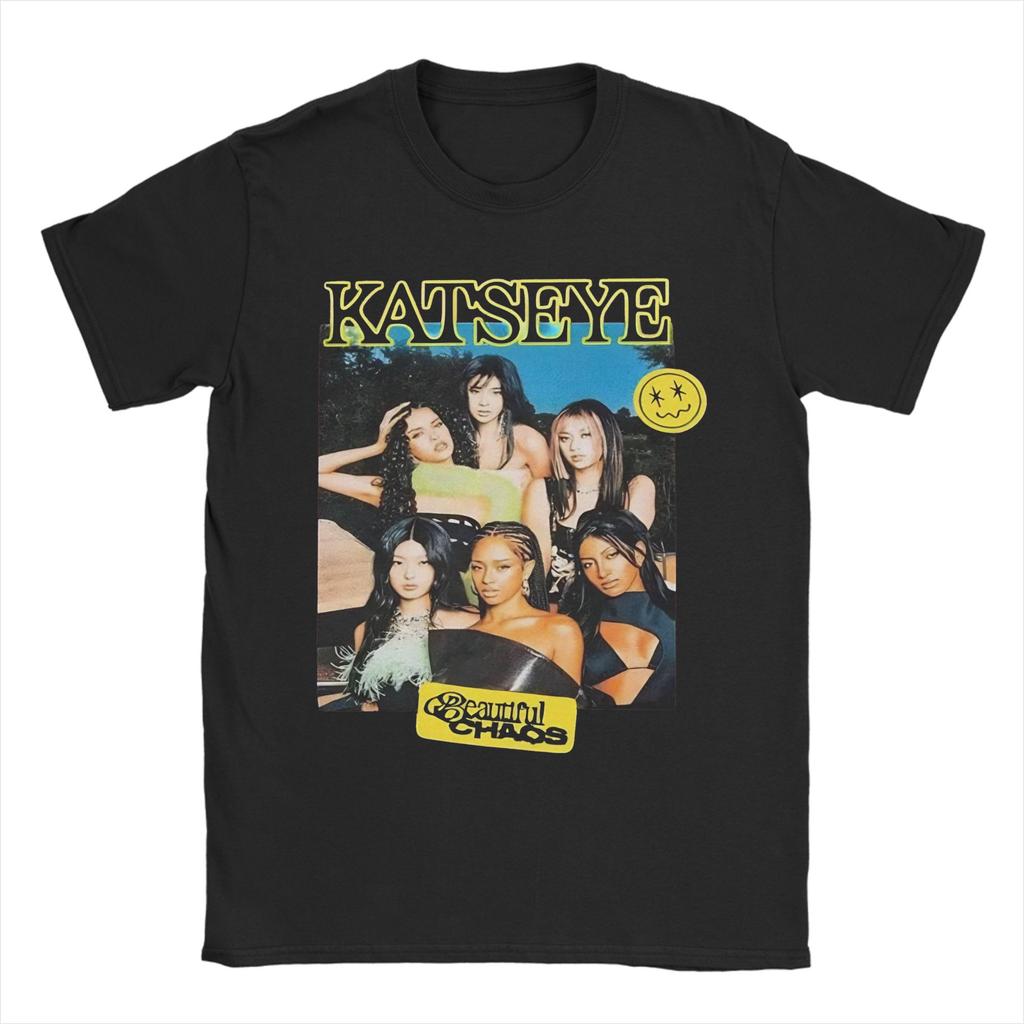KATSEYE Kpop Girl Group Graphic Printed T Shirts Men Women  Pure Cotton  Tee Shirt Clothing