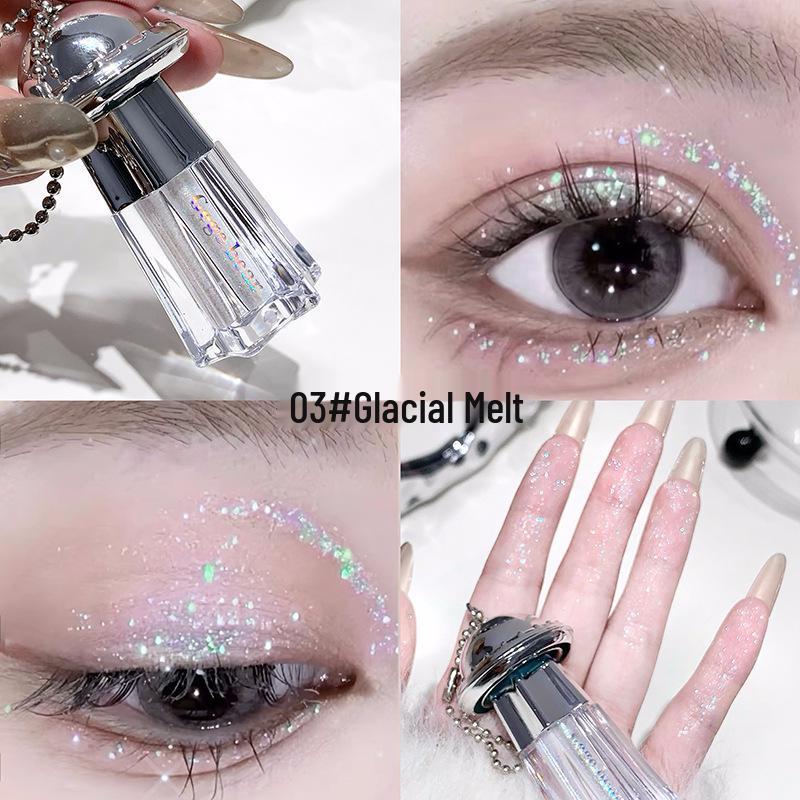 Gegebear Shimmer Eyeshadow: Little Flying Saucer - Super Sparkle, Liquid Matte, Glitter, Crushed Diamonds, European and American Style.