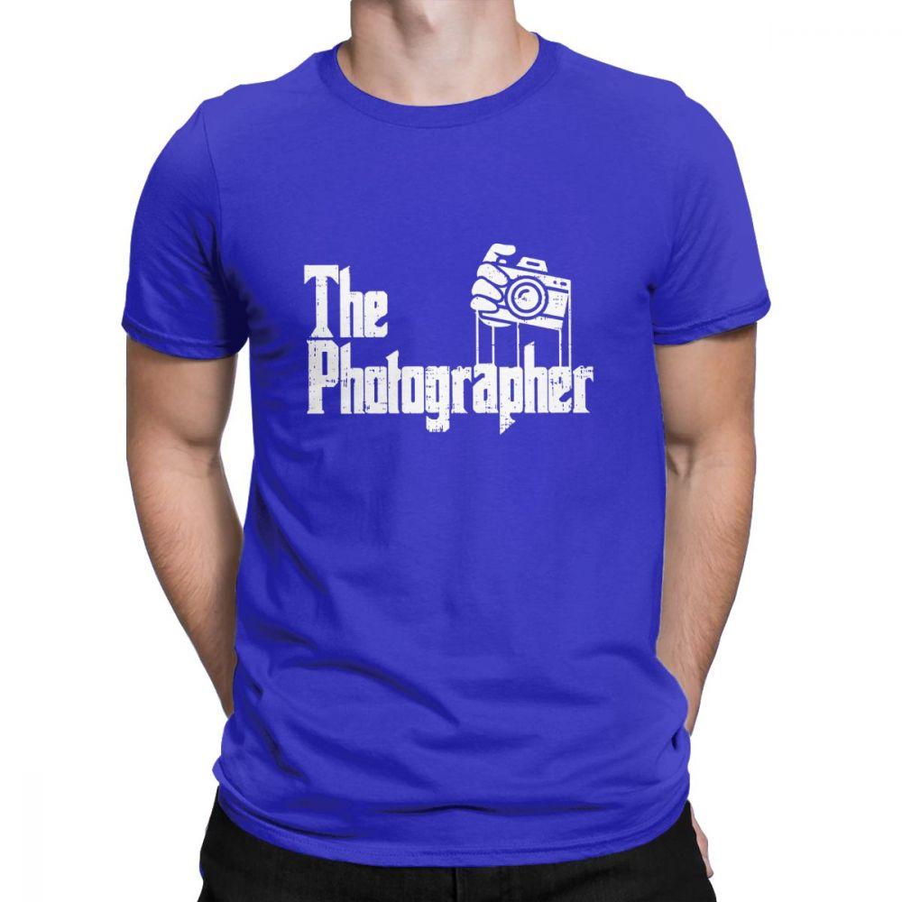 The Photographer T Shirt For Men 100 Cotton Tshirt Classic Hipster TShirt 90s Godfather Tees Short Sleeve Photography Clothing