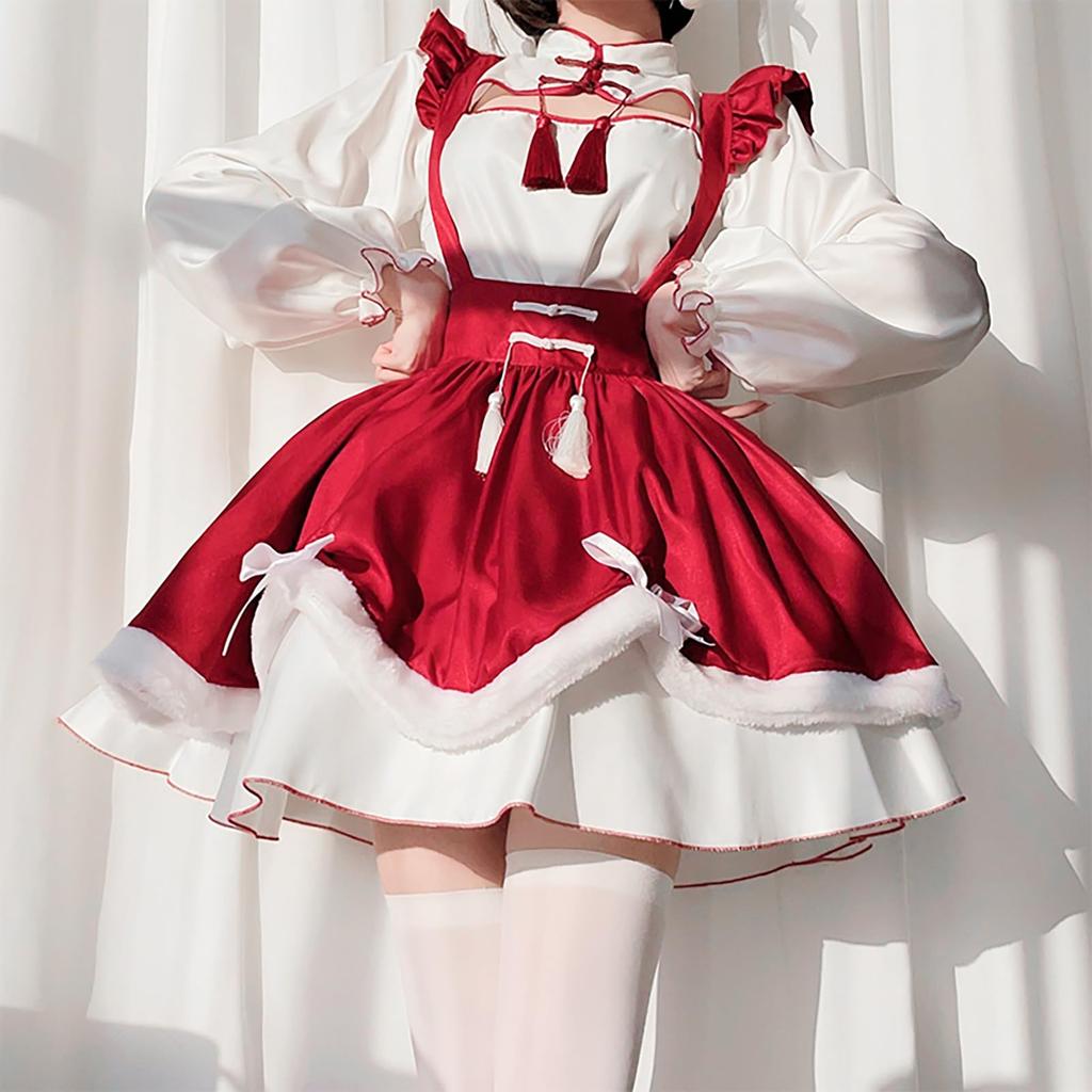 [Milky Time] Hana Lolita Dress Halloween Cosplay Chinese Maid Dress