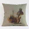 Animal Landscape Special Design Style Throw Pillow Case Rabbit Wolf Dog Elk Home Decor Living Room Sofa Cushion Cover Cojines