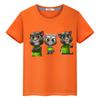 Tops Kawaii T-shirt imprimé Chat Tom qui parle pour enfants garçon 10 ans T-shirts anime 100% Coton Court t-shirt fierté y2k Vêtements Noël fille