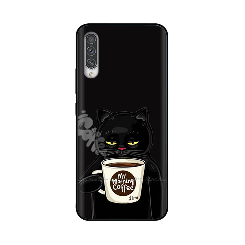 For Samsung Galaxy A50 Case Printed Cartoon Soft TPU Case Silicone Shockproof Back Cover For Samsung A50 A 50 Funny Phone Cases