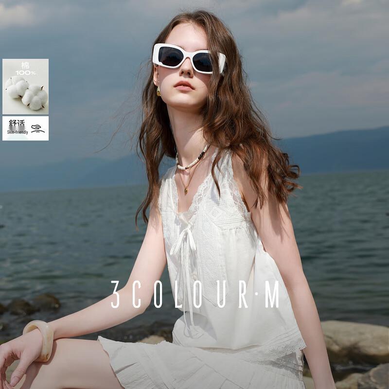 SanCai 2025 Summer Lace V-Neck Sleeveless Top M