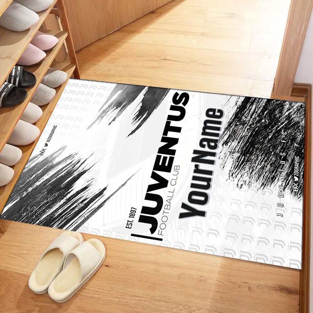 Juventus Customize Your Name Area Rug Suitable for Study Room Playrooms Bedrooms Hallway Antislip Carpet Decorate Offices Wedding Party Gift