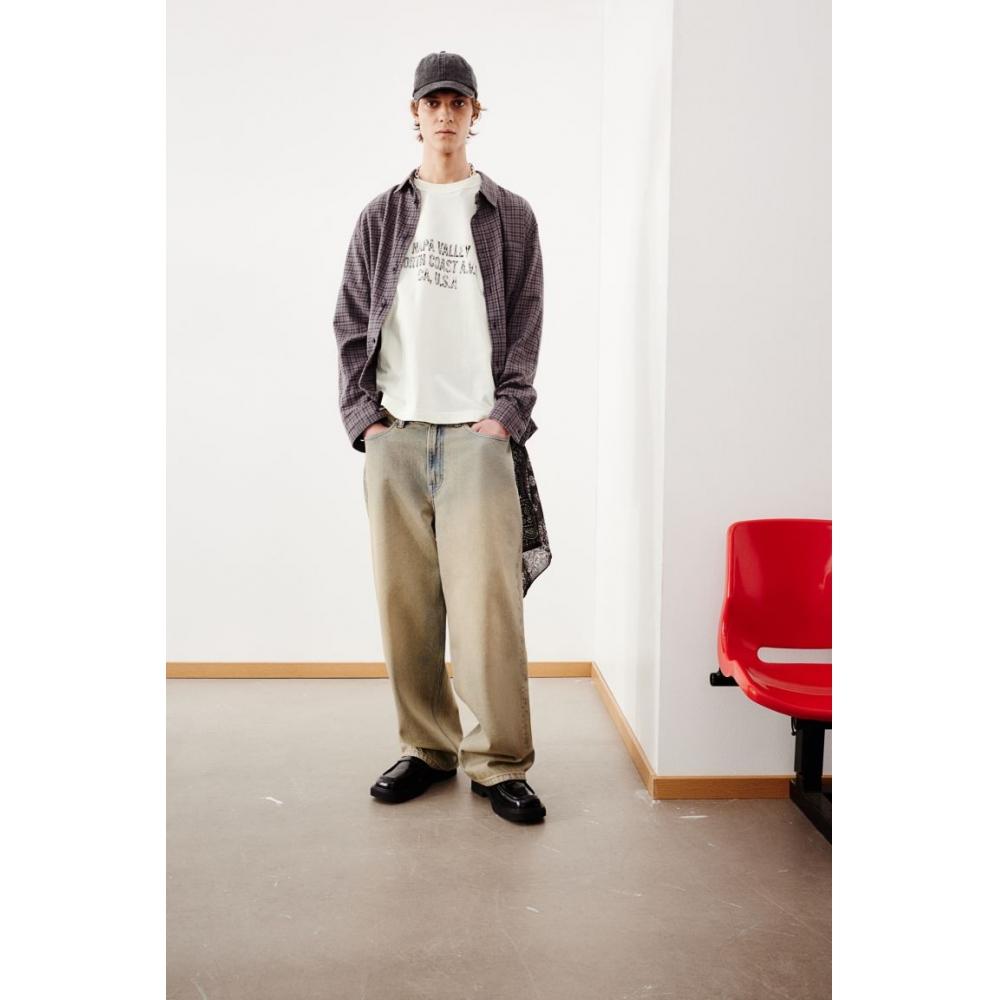 H M PrinTed T sHirT Loose fiT creaM Napa Valley