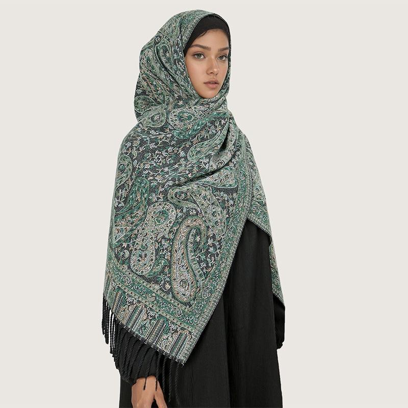 High-End Damen Schal Herbst und Winter Schal Dual-Purpose Kernzwirngarn Verdickter Warmer Schal