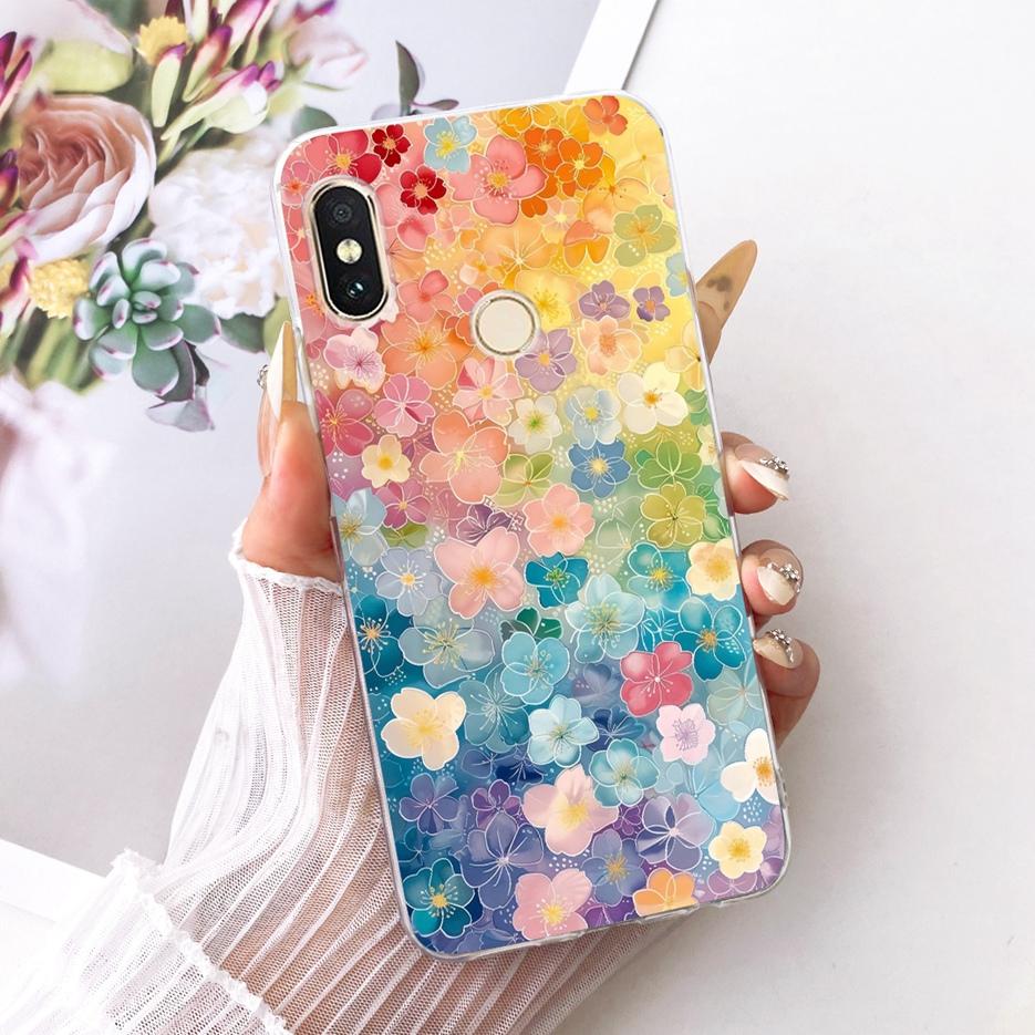 For Xiaomi Redmi Note 6 Pro Case Luxury Butterfly Tree Painted Cover Soft Silicone Case For Xiaomi Mi A2 Lite Redmi 6 Pro Fundas