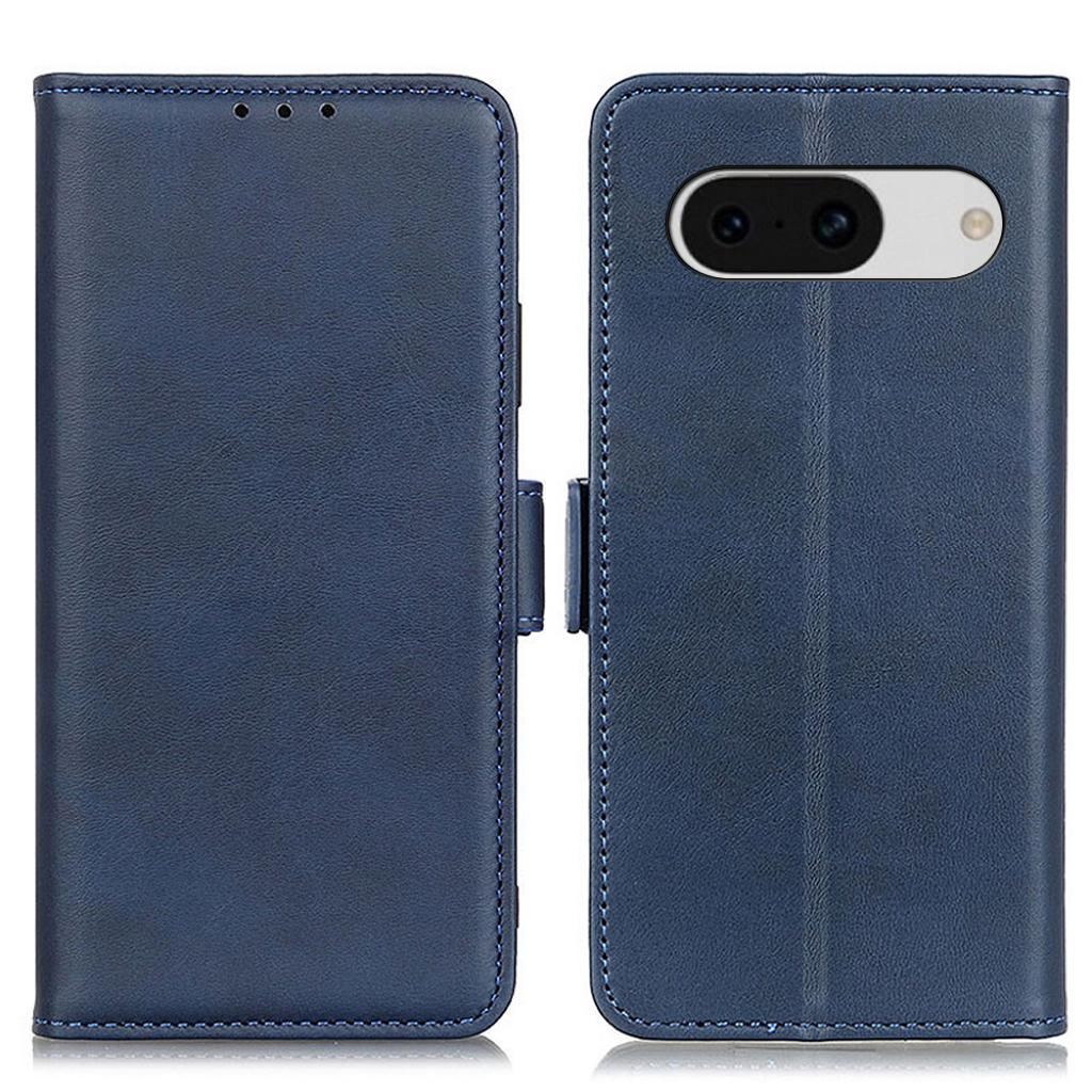 

For Google Pixel 8a Case Slim-fit Stand Phone Cover TPU +PU Leather Wallet Blue