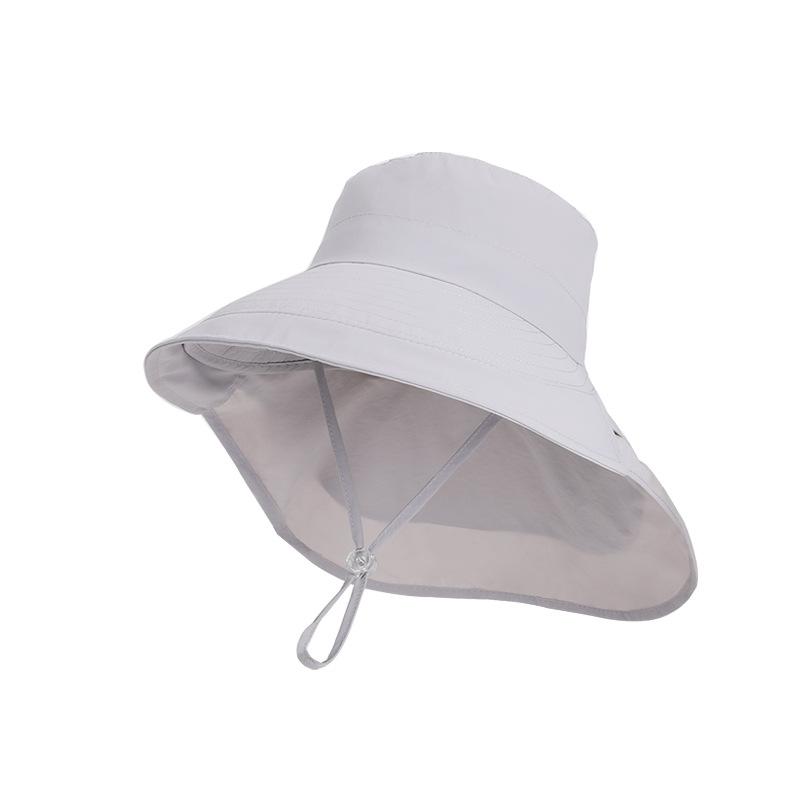 Summer Big Brim Sun Protection Hat Women's Outdoor Travel Versatile Sun Hat Shawl Neck Protection Quick Drying Waterproof Bucket Hat