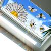 Sunflower Bee Window Clings Floral Window Stickers for Living Room Home