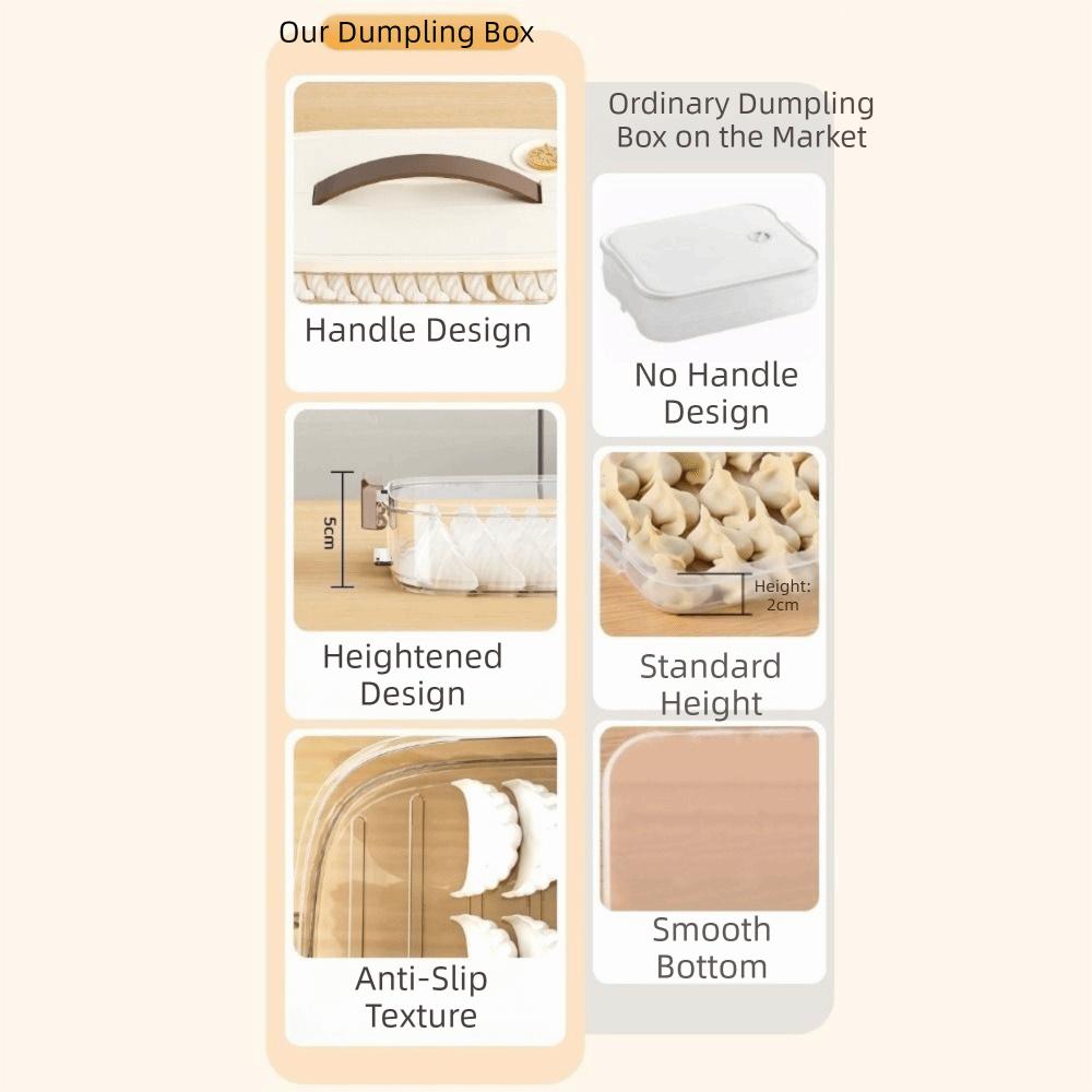 Food Grade Frozen Dumpling Storage Box Transparent Refrigerator Storage Box  for Home