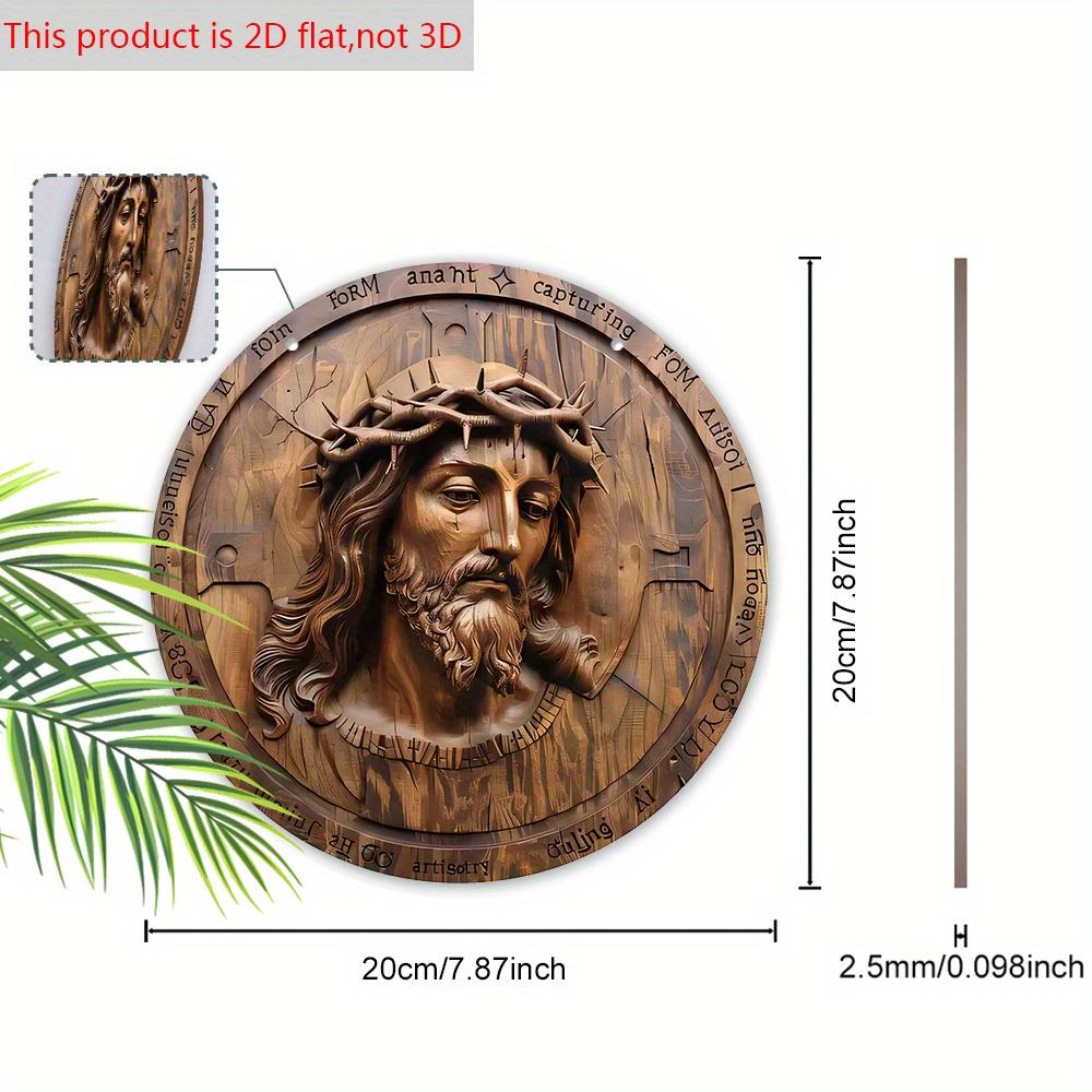 2D Flat Vintage Good Friday Wooden Sign - Jesus Navidad Round Plaque for Front Door, Wall, Church Hanging Decor - Ideal Gift for Friend