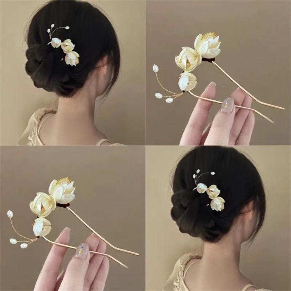 U Shape Hair Pin Flower Design Hair Comb New Hair Clip Hairstyle
