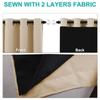 Curtains Living Room Bedroom Black Durable Layer Foam Insulated Sun Blocking Thick Window Treatment Light Made Of Polyester Decor