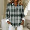 Women's Shirt Blouse Christmas Print Button Long Sleeve Casual Basic Shirt Collar Regular Top