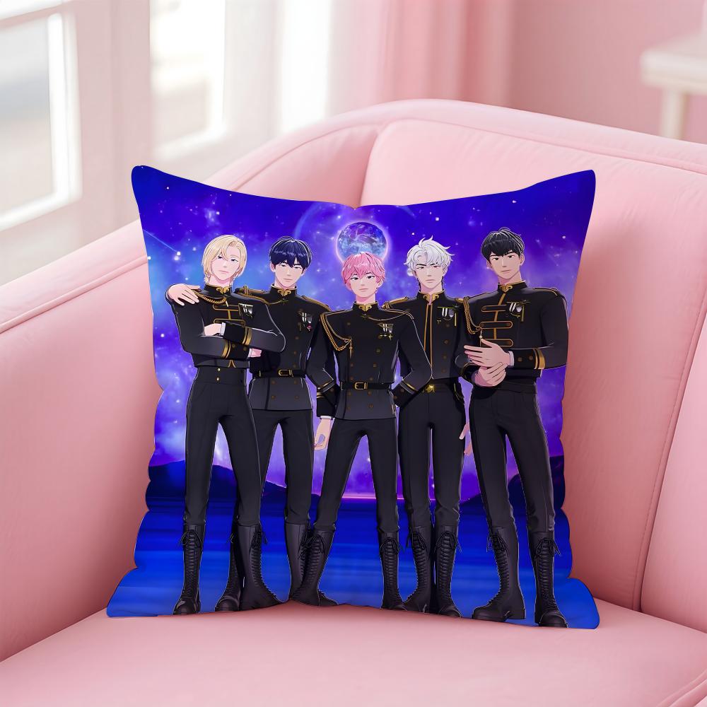 Talented Virtual Korean Kpop Boy Group PPLAVE Cushion Cover Pillow Case Soft Skin Friendly Fabric Concealed Zipper