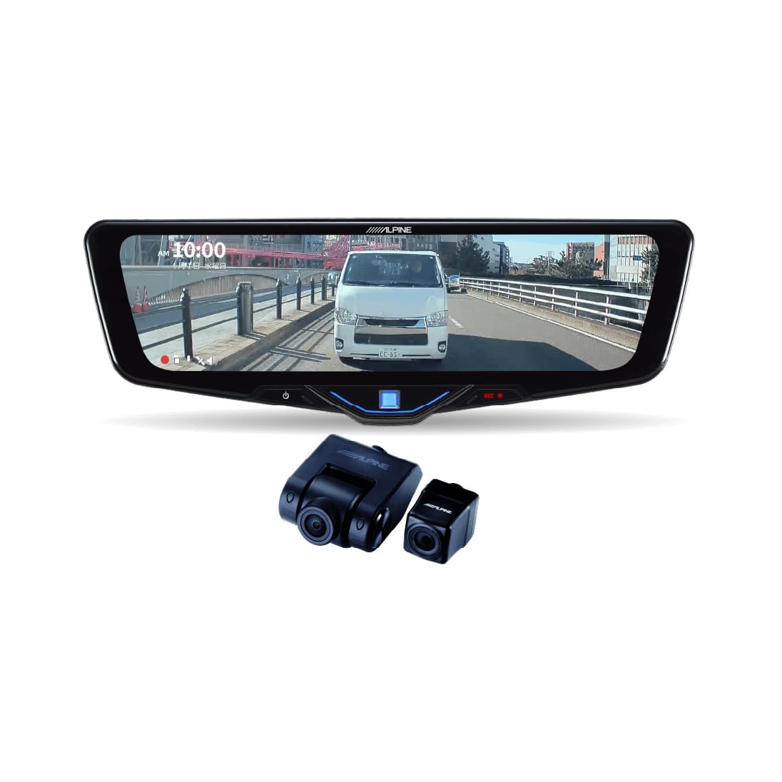

Alpine digital mirror with drive recorder type for genuine rear with digital zoom function kit sold (ALPINE) 10-inch (replacement mirror/external чорний