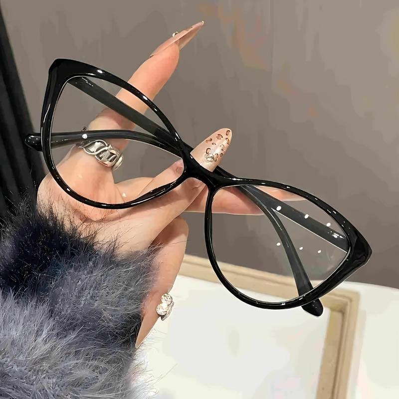 

Fashion Cat Eye Frame Glasses Casual Fashion Item Glasses Suitable for Daily Wear Studying Readin чёрный