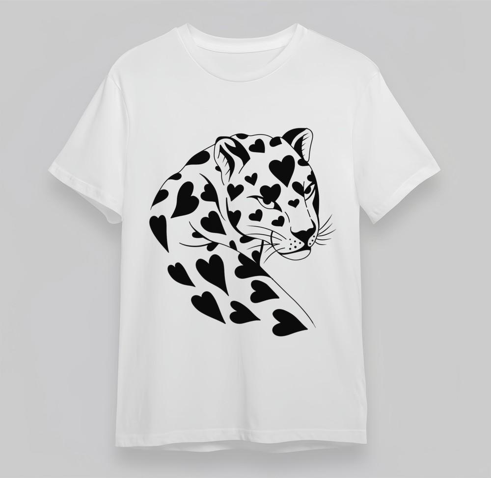 

Women s Geometric Heart Leopard Tee Bold Contrast 100% Cotton Plus Size Tops USA L