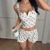 Hot Girl Sporty Style Halter Top and Shorts Two-piece Women's Summer Suit
