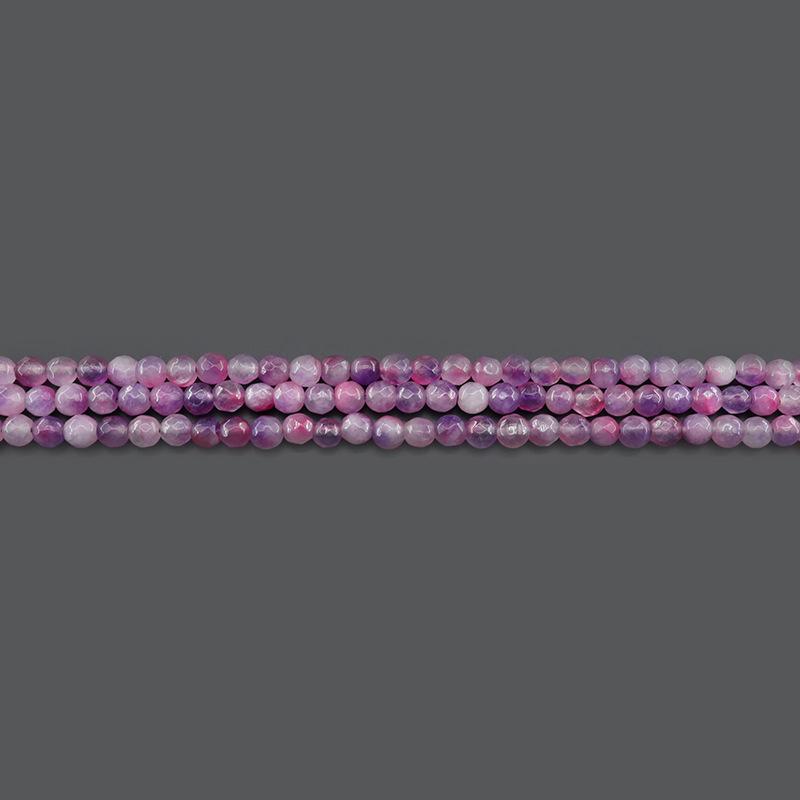 6mm Faceted Rose Purple Seven-Color Jade Natural Stone Beads for DIY Jewelry Making