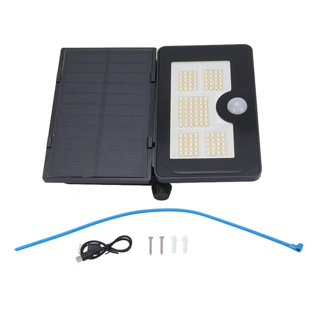 LED Solar Außenleuchte Bewegungsmelder Duale Sensoren Faltbar IP65 Regendicht Solar Sicherheitsstrahler für Hof Wand Veranda