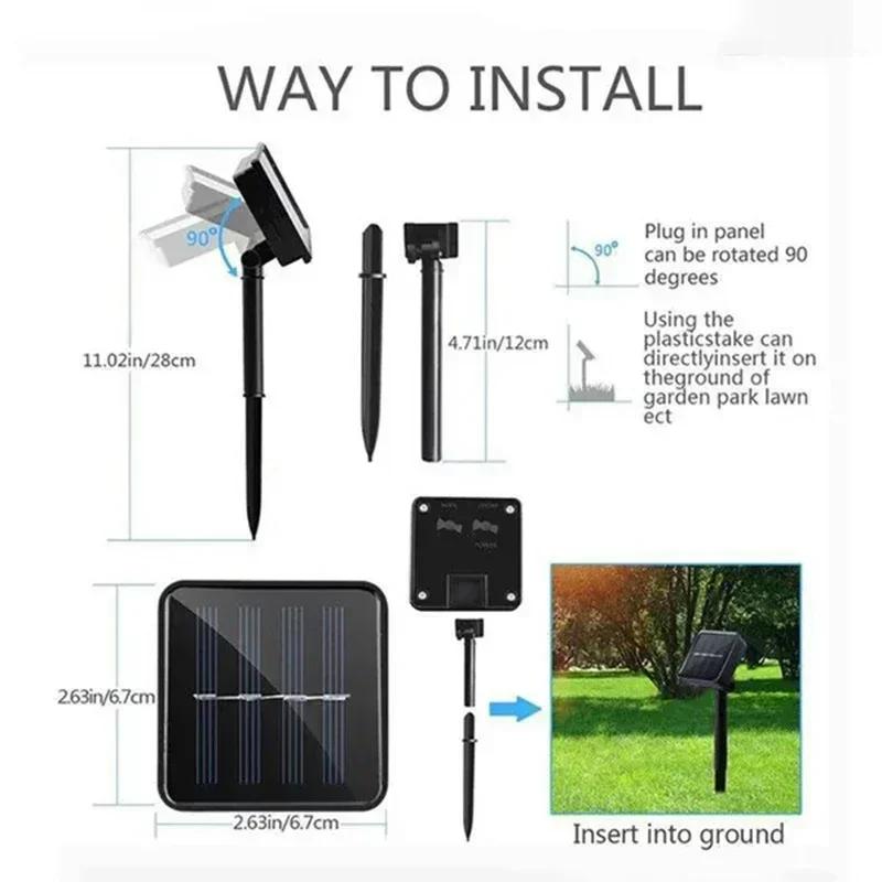 10/20 Bulbs LED Solar String Lights Fairy Waterproof Patio Lamp For Outdoor Party Decoration Holiday Garland Garden Lamps