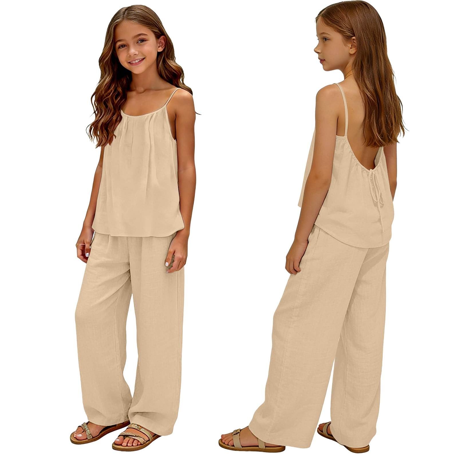 Boys And Girls Casual Comfortable Two-Piece Kids Set 120 хаки