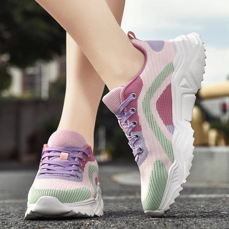 New Women Shoes Breathable Sneaker Girl Fashion Casual Sport Lightweight Comfortable Athletic Shoes