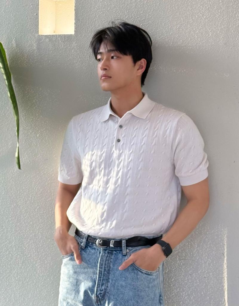 GIORDANO Cable Short Sleeve Knit (12Gg) 055522 [8Color]