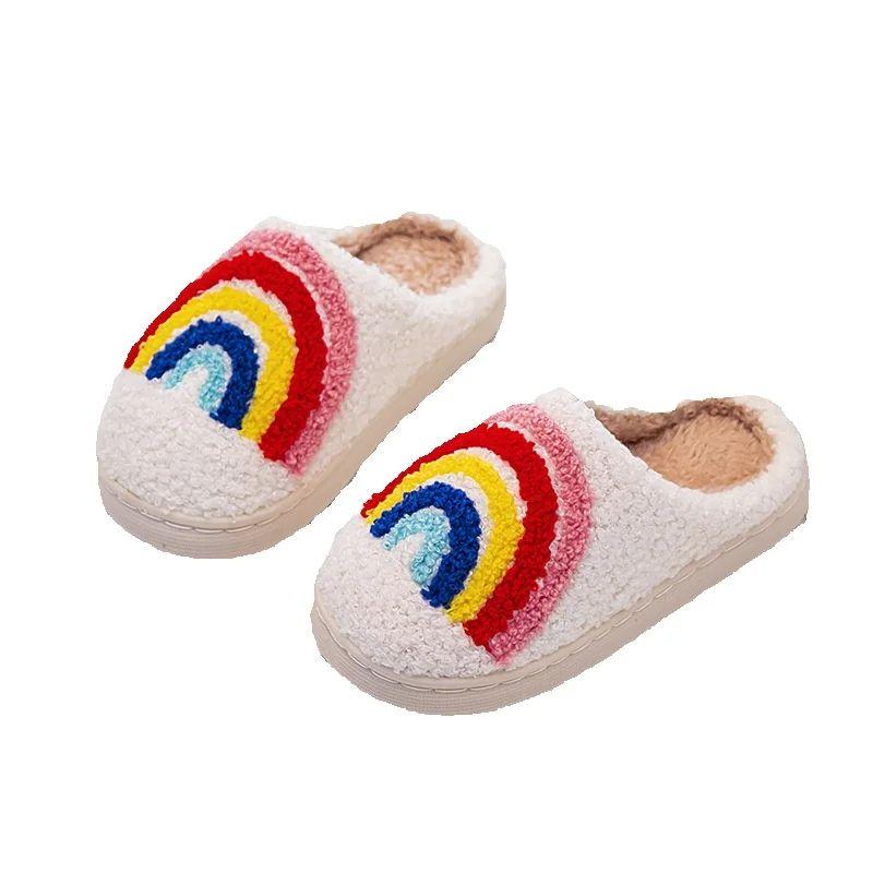 

Kids -padded Shoes Autumn and Winter, Wool Lining, Thickened Slippers, Indoor Soft Sole, Colorful, Warm Comfortable 24