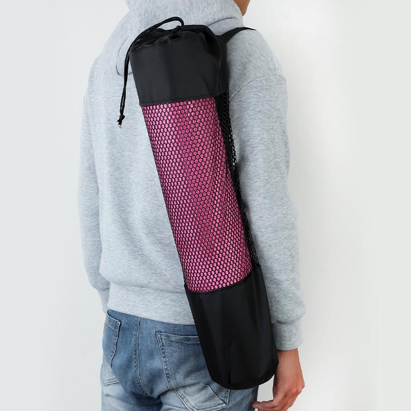 Yogamattentasche, Trainings- und Fitnessträger, Nylonnetz, Lichtzentrum, verstellbarer Gurt, Pilates, Fitness, Bodybuilding, Sportgeräte