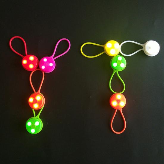 LED Glowing Backpack Light with 3 Flash Modes High Visibility Silicone Rope ABS Housing Adjustable
