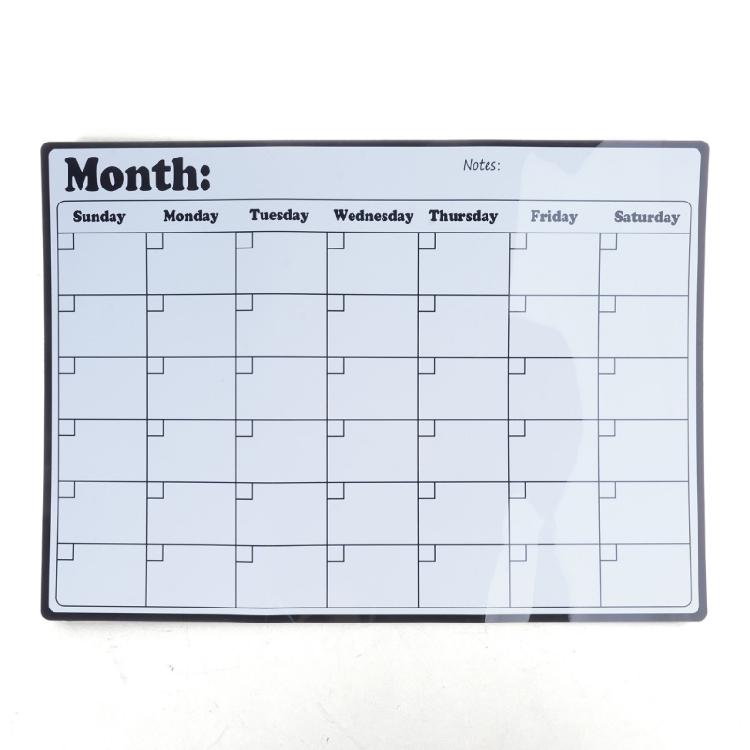 Fridge Calendar,Magnetic Monthly Planner Clear Dry Erases Board Calendar Whiteboard for Event/Meetings/Shopping Lists
