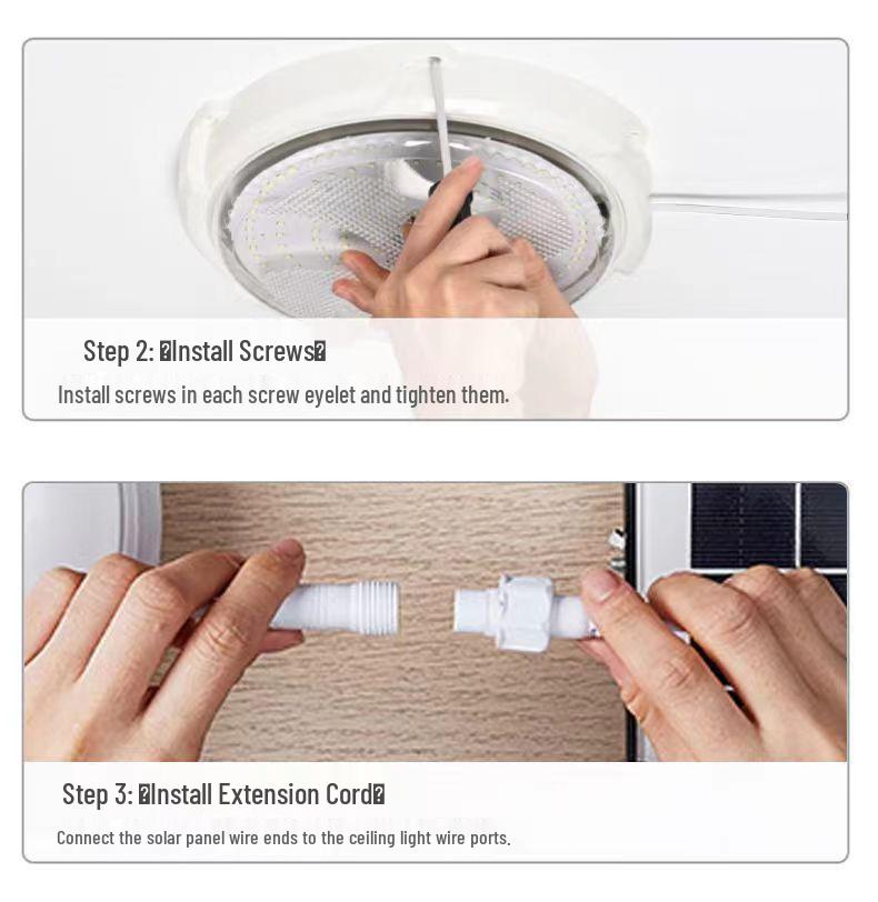 Cross-Border Solar LED Ceiling & Street Light for Indoor & Courtyard