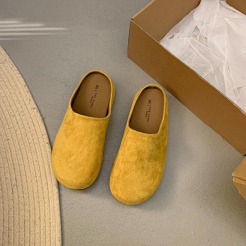 

Мода 2025 Весна Лето Новая Женская Обувь Модные Нескользящие Балетки Мягкая Подошва Слипоны Удобные Повседневные Шлепанцы для Женщин 40 жёлтый