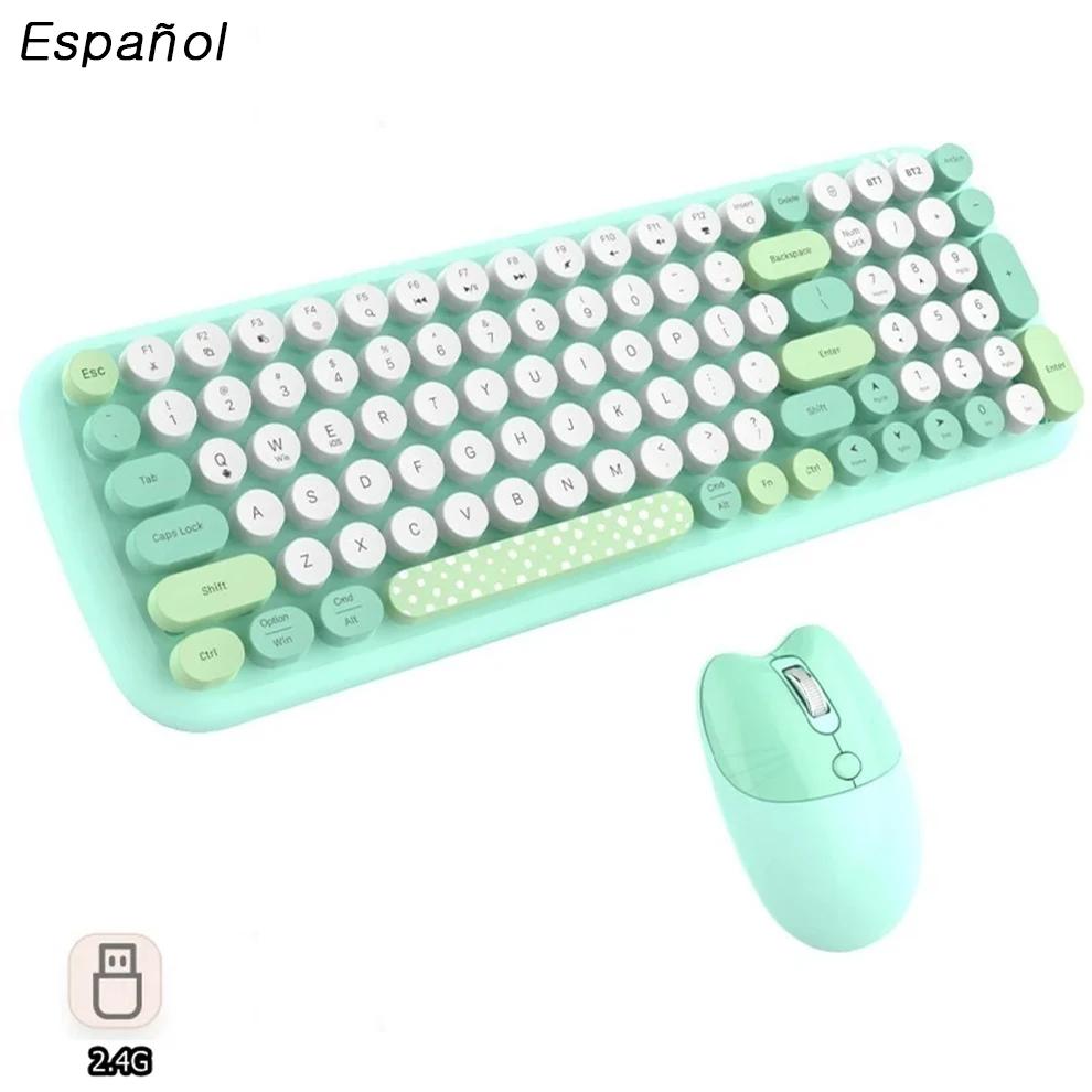 Combo de teclado y ratón inalámbricos de 2,4G, teclado inalámbrico