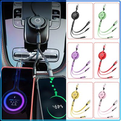Car Mounted Telescopic Three In One Mobile Phone Charger Car Accessories For Volvo XC90 XC60 XC70 XC40 V90 V60 V40 C70 C30 S80
