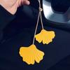 Car Charms Rear View Accessories, Leather Maple Leaves Ornaments Hanging Pendant Interior Decoration