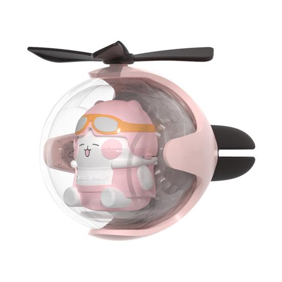 Car Air Freshener with LED Ambient Light Battery Powered Universal Aroma Diffuser with Fragrance Tablets Car Air Vent Decoration