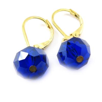 [J4031] - Designer Earrings 'Mineralia' Sapphire Blue