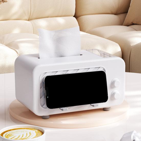 

Многофункциональный диспенсер для салфеток, креативная коробка для салфеток в форме телевизора с держателем для телефона, органайзер для хранения