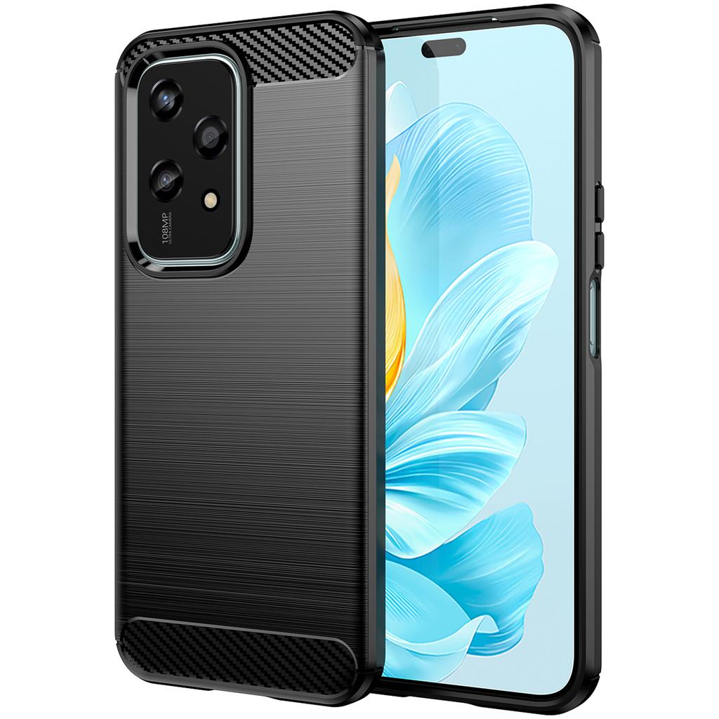 For Honor 200 Lite Carbon Fiber Texture Soft TPU Protective Phone Cover