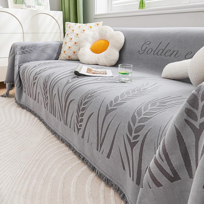 Chenille Sofa Cover Towel Full Covered Four Seasons Universal Simple Sofa Cushion Non-Slip Anti-Scratching Leather Sofa Cover